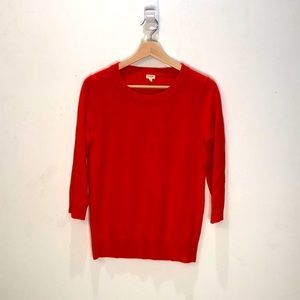 J Crew orange Tippi sweater, size S